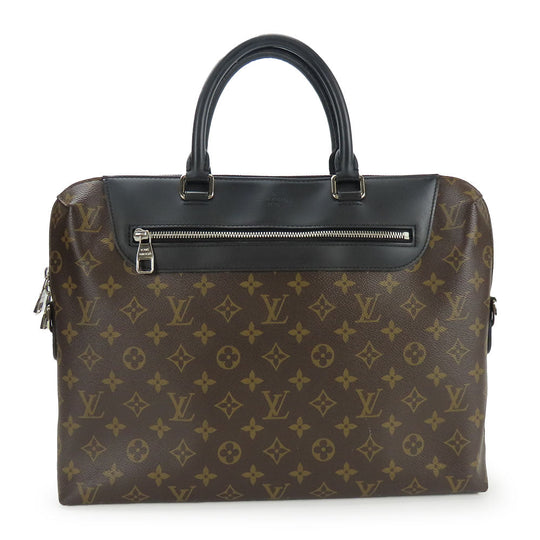 LOUIS VUITTON Business bag M54019 Monogram macacer Brown Porte Documan Jules PDJNM mens Used Authentic