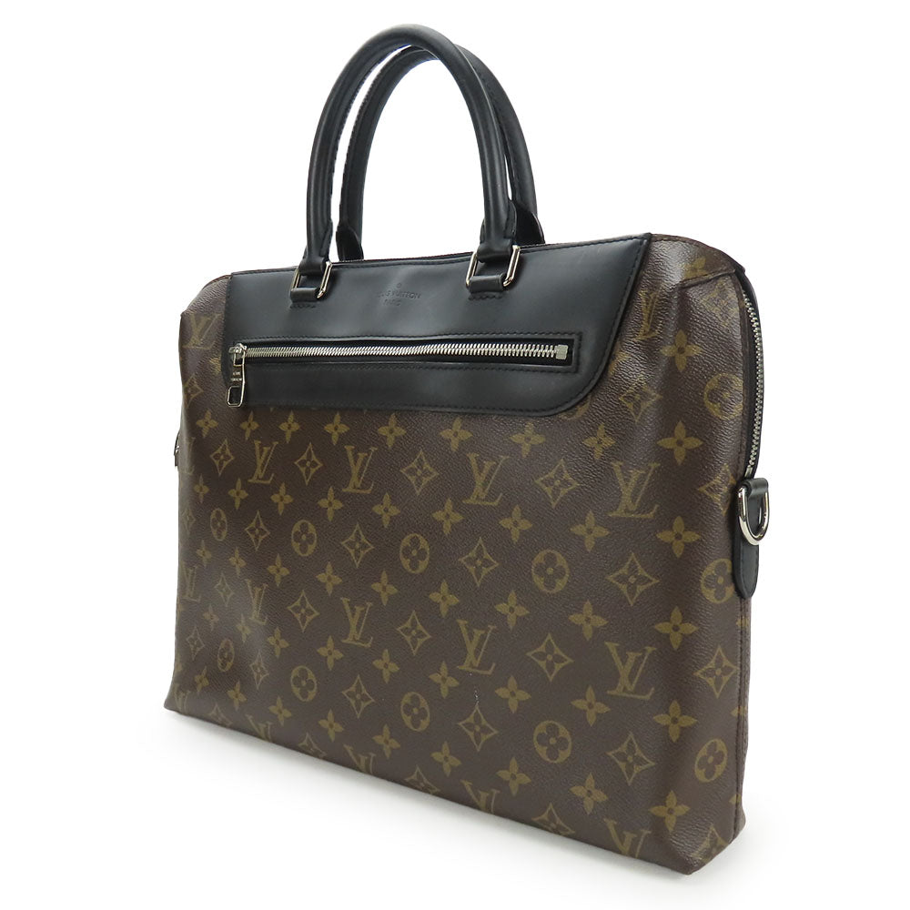 LOUIS VUITTON Business bag M54019 Monogram macacer Brown Porte Documan Jules PDJNM mens Used Authentic