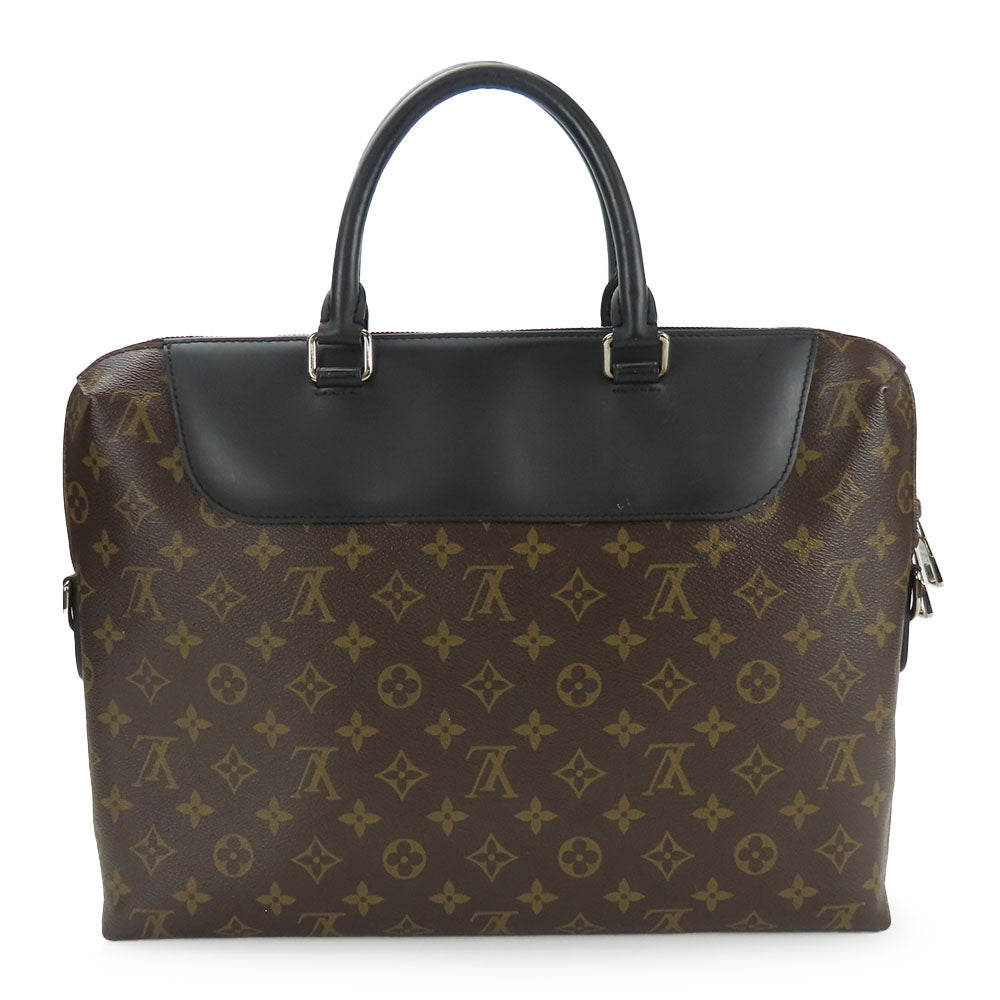 LOUIS VUITTON Business bag M54019 Monogram macacer Brown Porte Documan Jules PDJNM mens Used Authentic