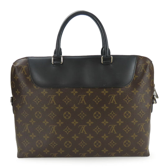 LOUIS VUITTON Business bag M54019 Monogram macacer Brown Porte Documan Jules PDJNM mens Used Authentic