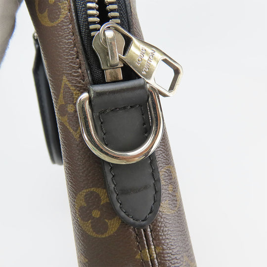 LOUIS VUITTON Business bag M54019 Monogram macacer Brown Porte Documan Jules PDJNM mens Used Authentic