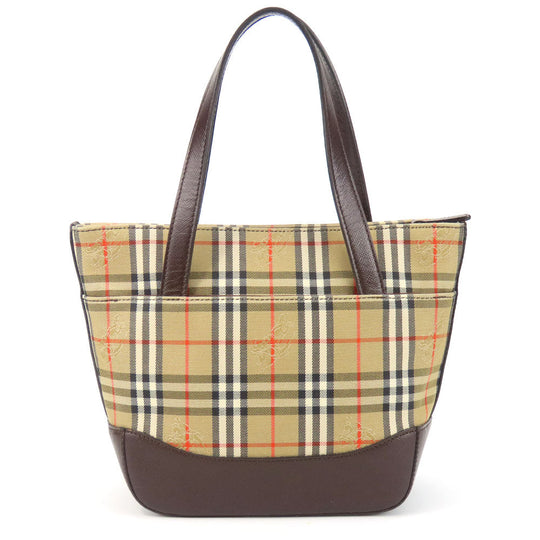 BURBERRY Handbag Canvas, Leather beige Nova Check Women Used Authentic