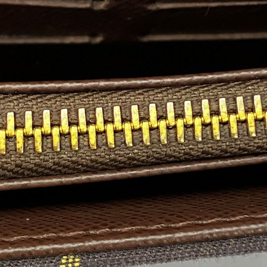 LOUIS VUITTON Long Wallet Purse M95234 Monogram mini run Brown Portefeuille Sara Women Used Authentic
