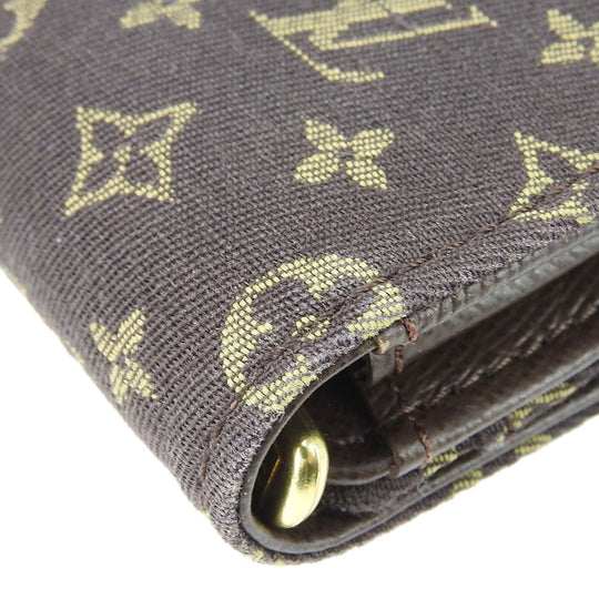 LOUIS VUITTON Long Wallet Purse M95234 Monogram mini run Brown Portefeuille Sara Women Used Authentic