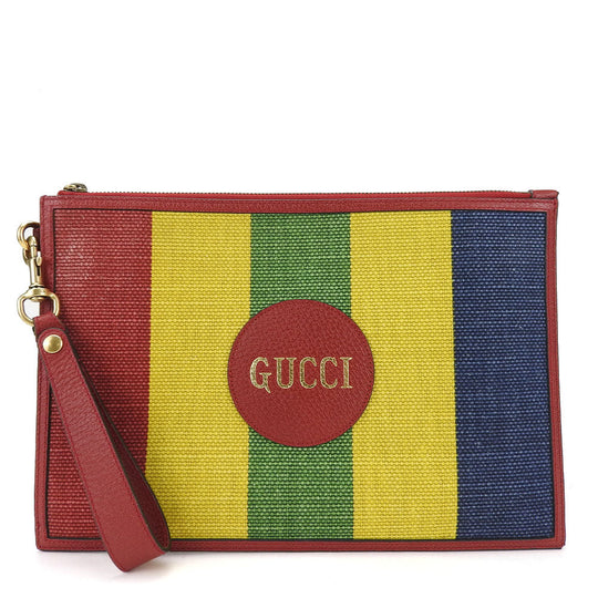GUCCI Clutch bag 625602 Canvas, Leather multicolor Baiadera unisex(Unisex) Used Authentic