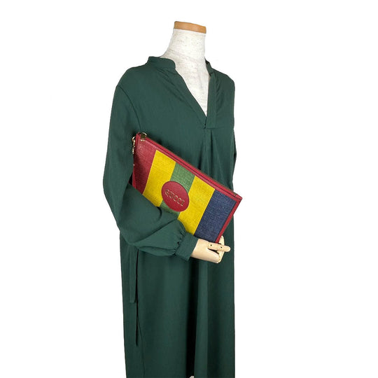 GUCCI Clutch bag 625602 Canvas, Leather multicolor Baiadera unisex(Unisex) Used Authentic