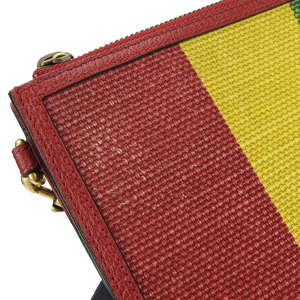 GUCCI Clutch bag 625602 Canvas, Leather multicolor Baiadera unisex(Unisex) Used Authentic