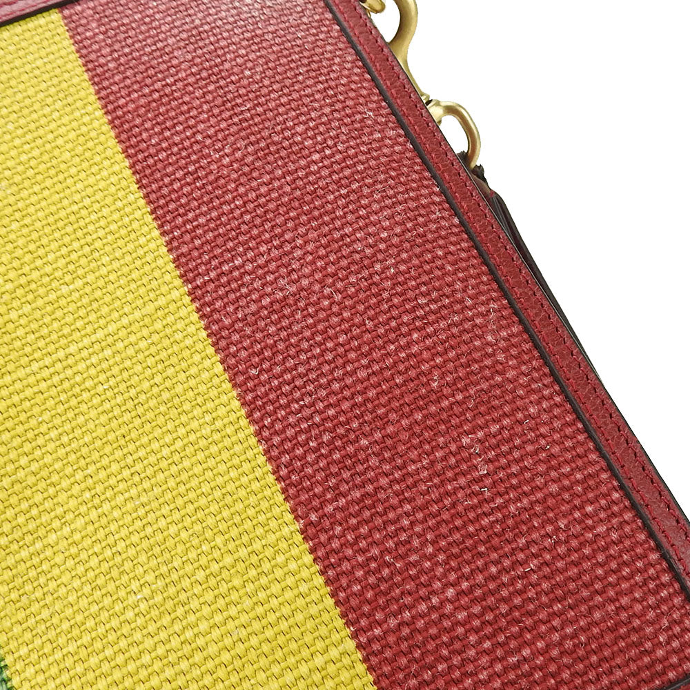 GUCCI Clutch bag 625602 Canvas, Leather multicolor Baiadera unisex(Unisex) Used Authentic