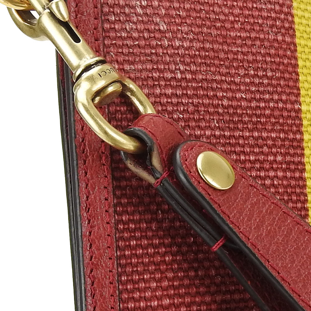 GUCCI Clutch bag 625602 Canvas, Leather multicolor Baiadera unisex(Unisex) Used Authentic