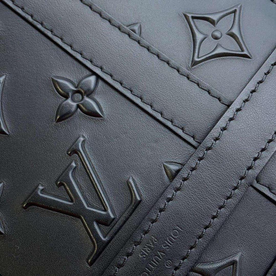 Louis Vuitton M57952 Monogram Seal Leather Noir Trunk Sling Bag Preloved