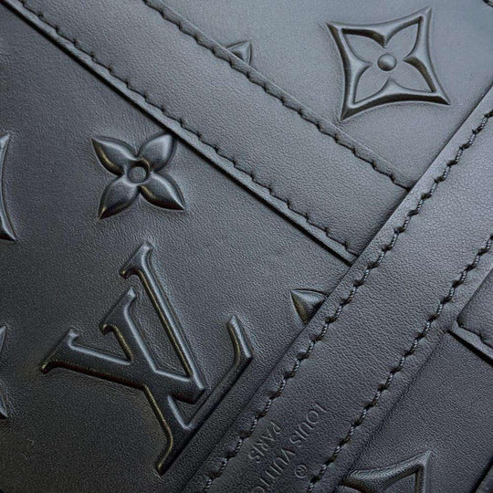 Louis Vuitton M57952 Monogram Seal Leather Noir Trunk Sling Bag Preloved