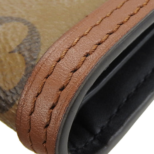 LOUIS VUITTON Tri-fold wallet M68725 Monogram , Monogram Reverse Brown Portefeuille Daufine Compact Women Used Authentic