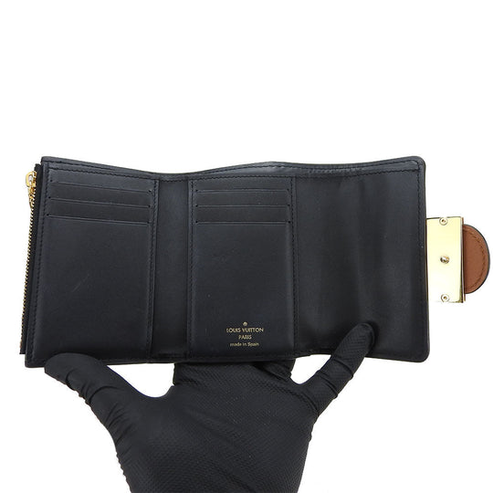LOUIS VUITTON Tri-fold wallet M68725 Monogram , Monogram Reverse Brown Portefeuille Daufine Compact Women Used Authentic
