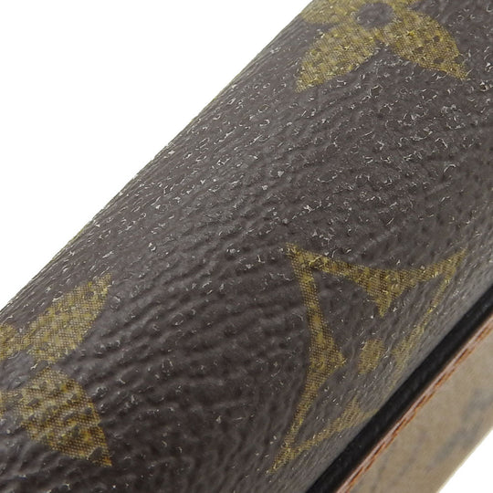 LOUIS VUITTON Tri-fold wallet M68725 Monogram , Monogram Reverse Brown Portefeuille Daufine Compact Women Used Authentic