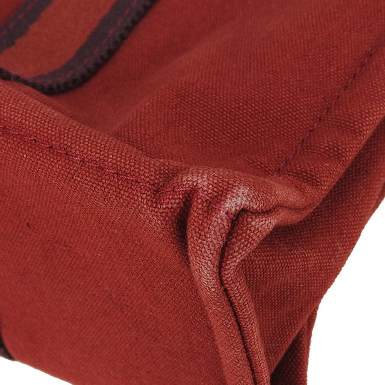 HERMES Handbag canvas Red Fool ToePM unisex(Unisex) Used Authentic