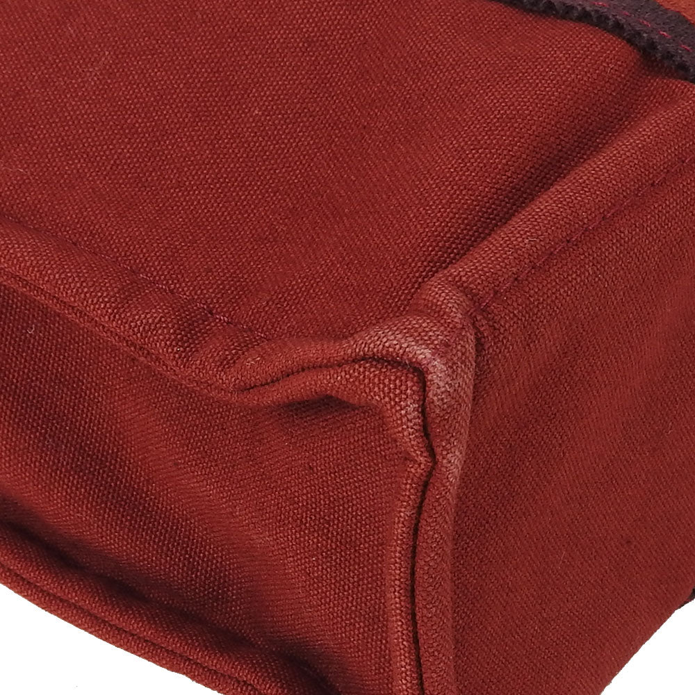 HERMES Handbag canvas Red Fool ToePM unisex(Unisex) Used Authentic