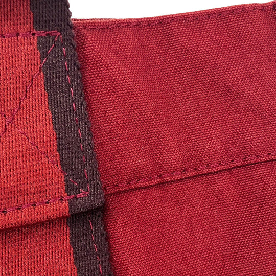 HERMES Handbag canvas Red Fool ToePM unisex(Unisex) Used Authentic