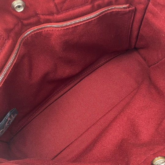 HERMES Handbag canvas Red Fool ToePM unisex(Unisex) Used Authentic