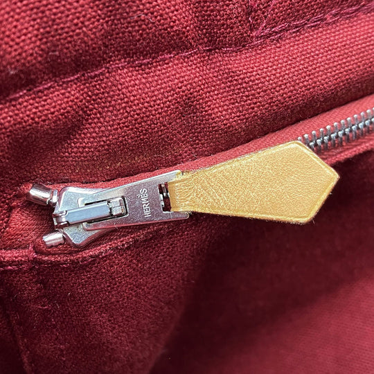HERMES Handbag canvas Red Fool ToePM unisex(Unisex) Used Authentic