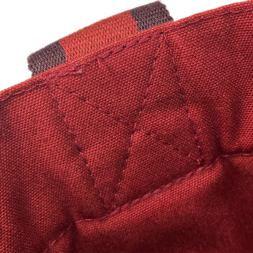 HERMES Handbag canvas Red Fool ToePM unisex(Unisex) Used Authentic