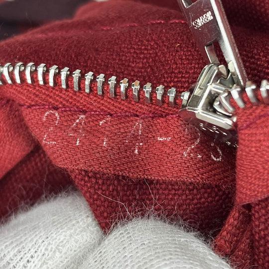 HERMES Handbag canvas Red Fool ToePM unisex(Unisex) Used Authentic