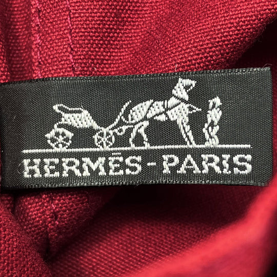 HERMES Handbag canvas Red Fool ToePM unisex(Unisex) Used Authentic