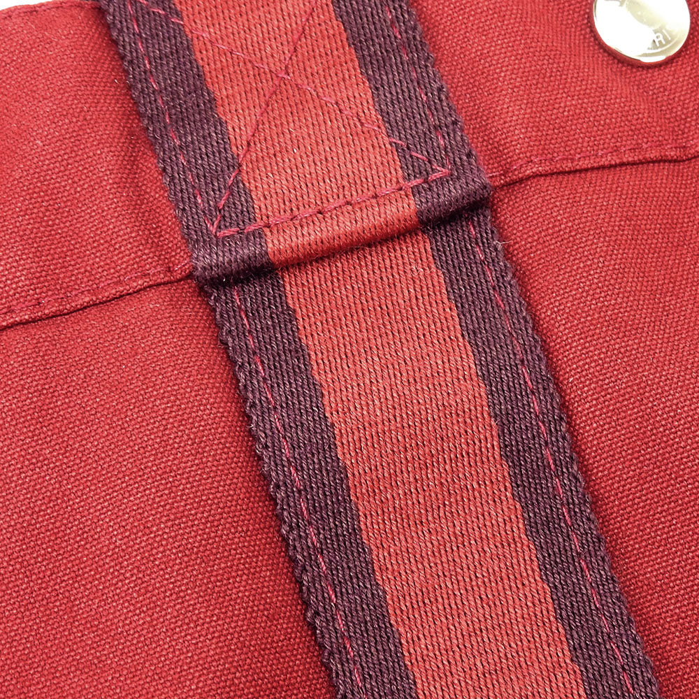 HERMES Handbag canvas Red Fool ToePM unisex(Unisex) Used Authentic