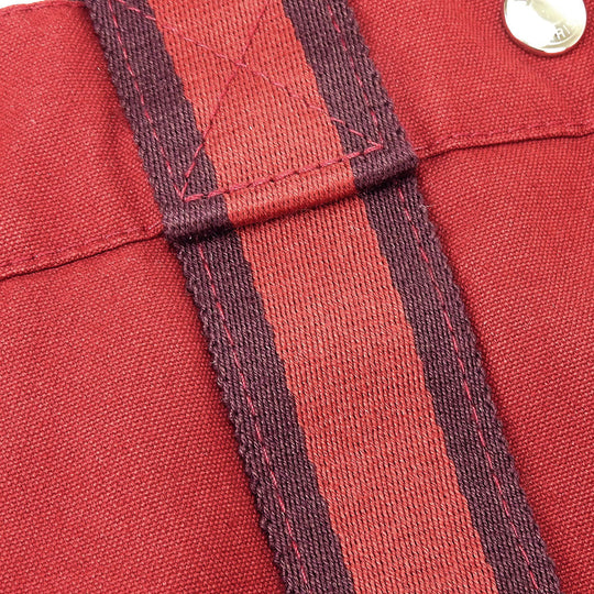 HERMES Handbag canvas Red Fool ToePM unisex(Unisex) Used Authentic