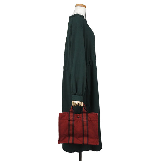 HERMES Handbag canvas Red Fool ToePM unisex(Unisex) Used Authentic