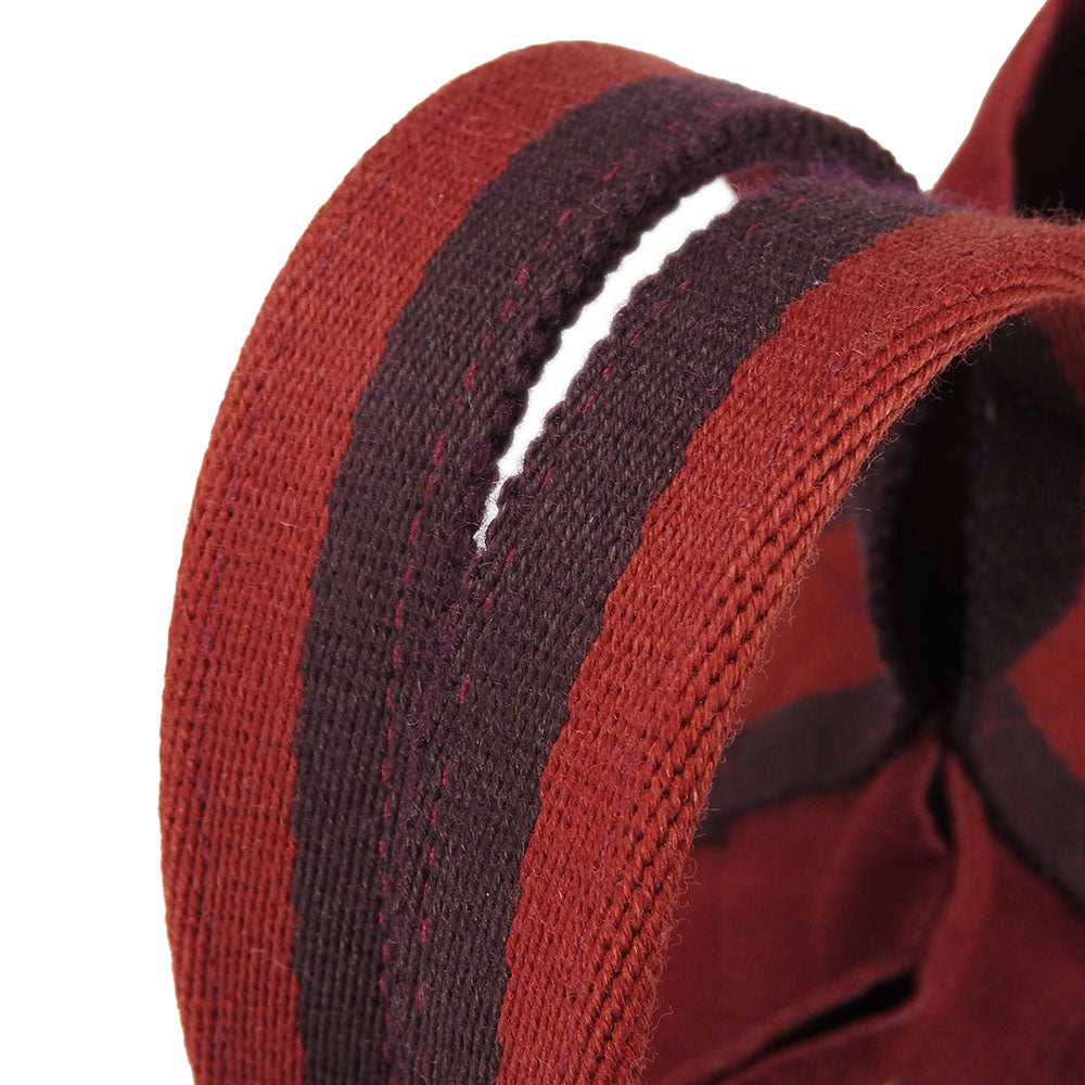HERMES Handbag canvas Red Fool ToePM unisex(Unisex) Used Authentic