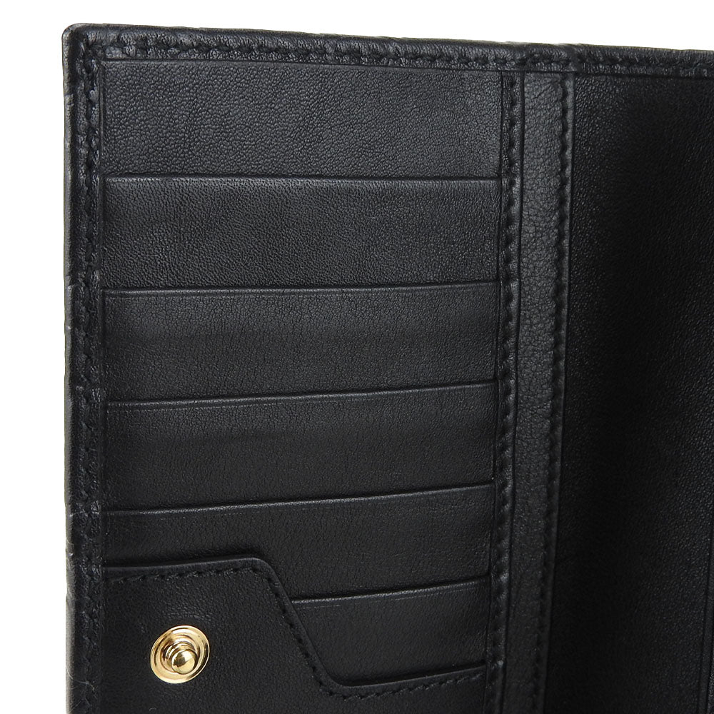GUCCI Long Wallet Purse 244946 Sima leather black Guccisima Women Used Authentic