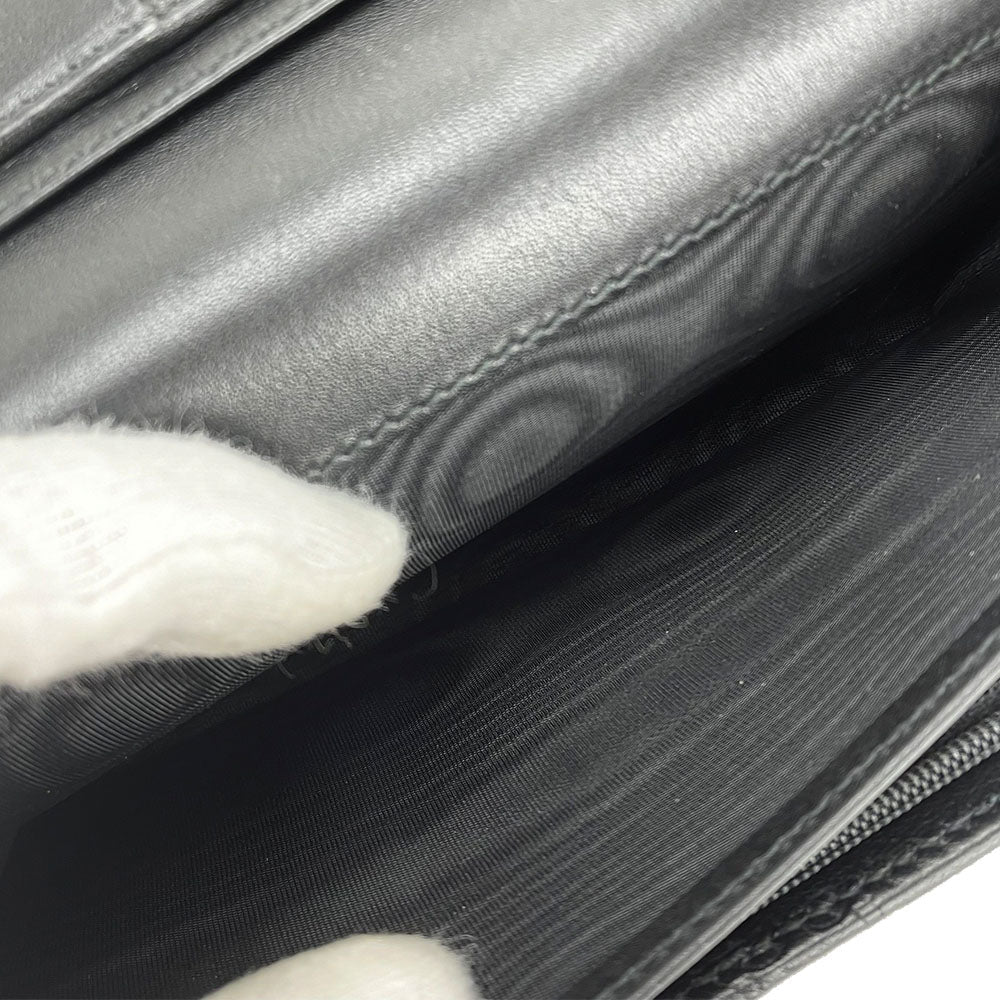 GUCCI Long Wallet Purse 244946 Sima leather black Guccisima Women Used Authentic