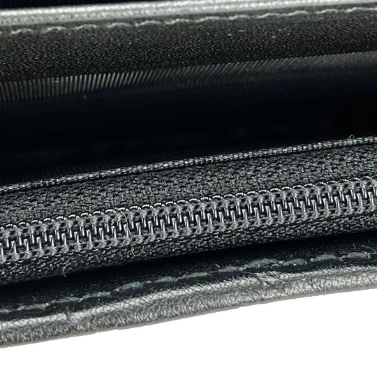 GUCCI Long Wallet Purse 244946 Sima leather black Guccisima Women Used Authentic