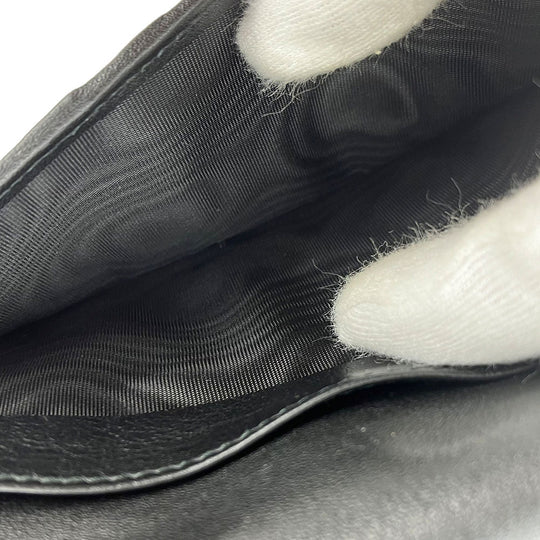 GUCCI Long Wallet Purse 244946 Sima leather black Guccisima Women Used Authentic