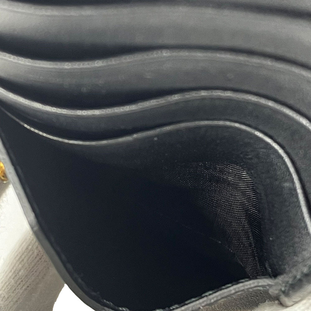 GUCCI Long Wallet Purse 244946 Sima leather black Guccisima Women Used Authentic