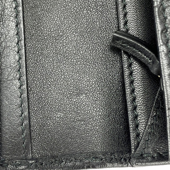GUCCI Long Wallet Purse 244946 Sima leather black Guccisima Women Used Authentic
