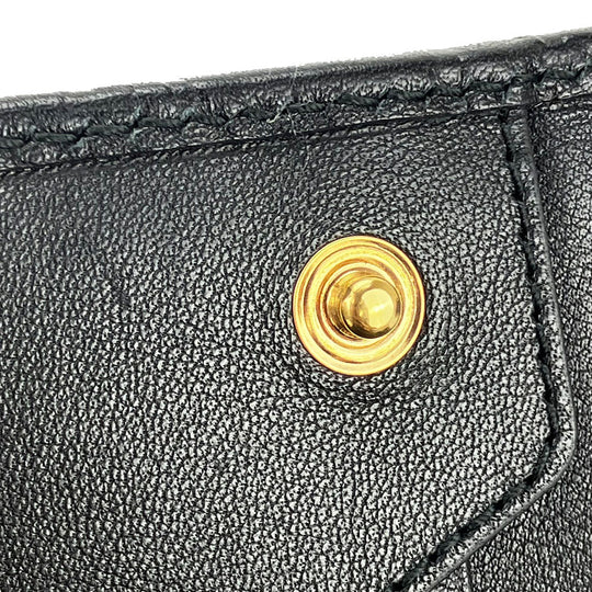 GUCCI Long Wallet Purse 244946 Sima leather black Guccisima Women Used Authentic