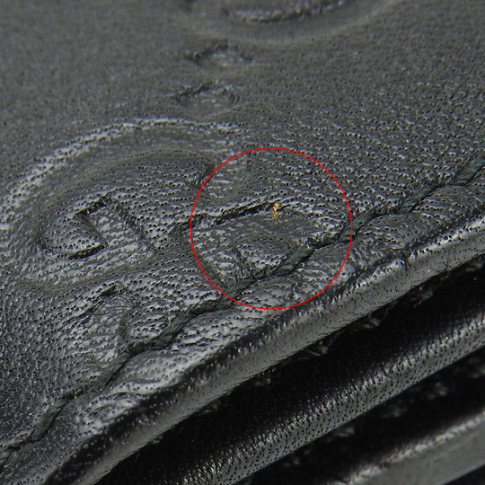 GUCCI Long Wallet Purse 244946 Sima leather black Guccisima Women Used Authentic