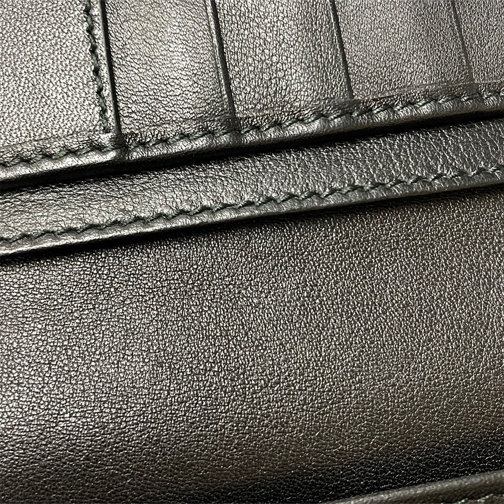 GUCCI Long Wallet Purse 244946 Sima leather black Guccisima Women Used Authentic