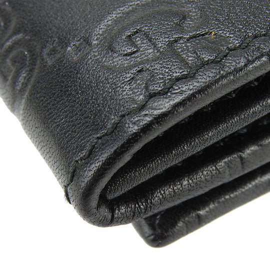 GUCCI Long Wallet Purse 244946 Sima leather black Guccisima Women Used Authentic