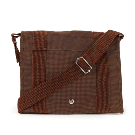 HERMES Shoulder Bag canvas Brown Her Line Bassus PM unisex(Unisex) Used Authentic