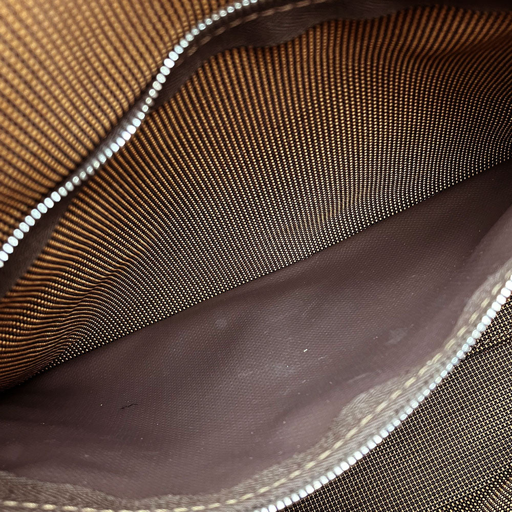 HERMES Shoulder Bag canvas Brown Her Line Bassus PM unisex(Unisex) Used Authentic