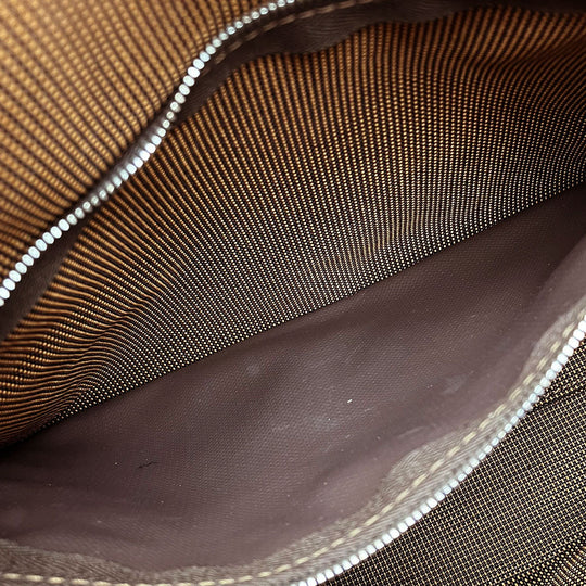 HERMES Shoulder Bag canvas Brown Her Line Bassus PM unisex(Unisex) Used Authentic