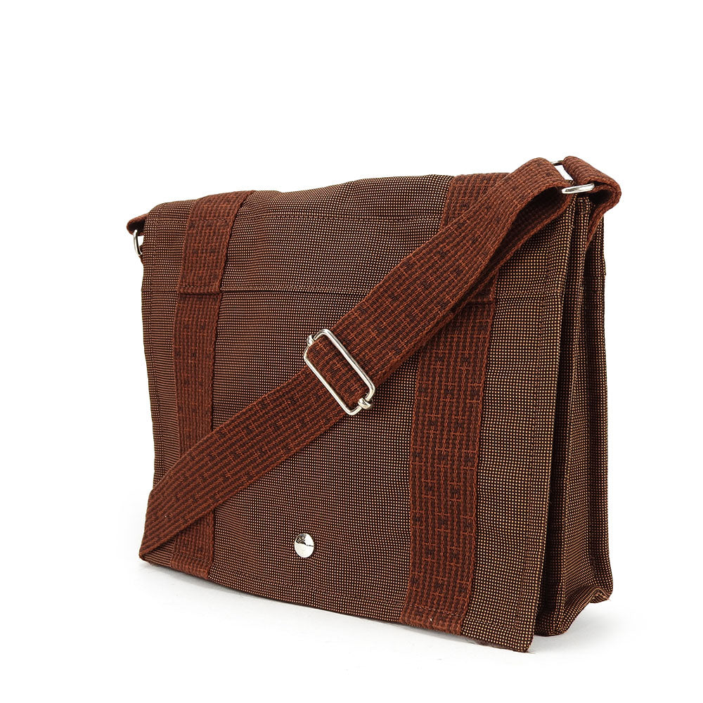 HERMES Shoulder Bag canvas Brown Her Line Bassus PM unisex(Unisex) Used Authentic