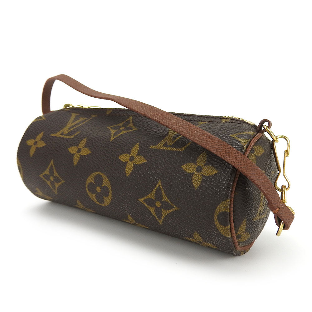 LOUIS VUITTON Pouch M51385 Monogram Brown Cylindrical pouch Papillon Women Used Authentic