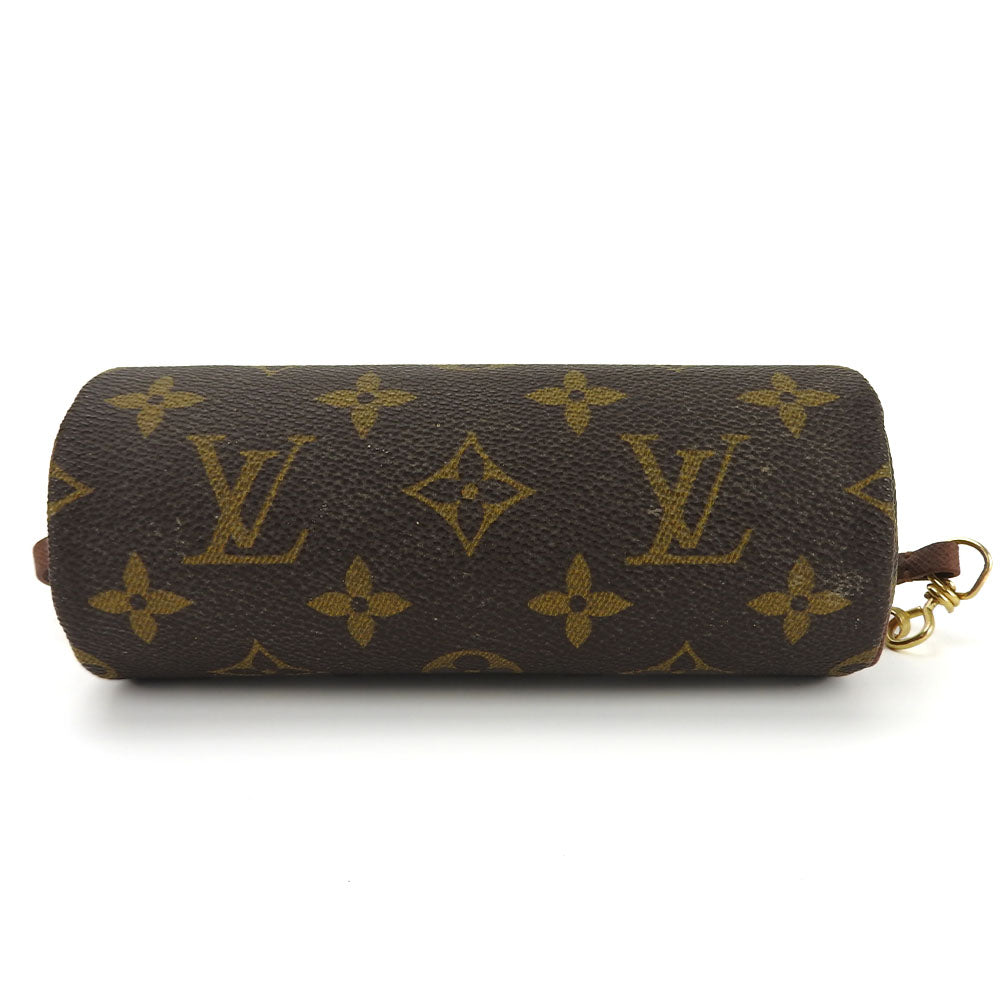 LOUIS VUITTON Pouch M51385 Monogram Brown Cylindrical pouch Papillon Women Used Authentic