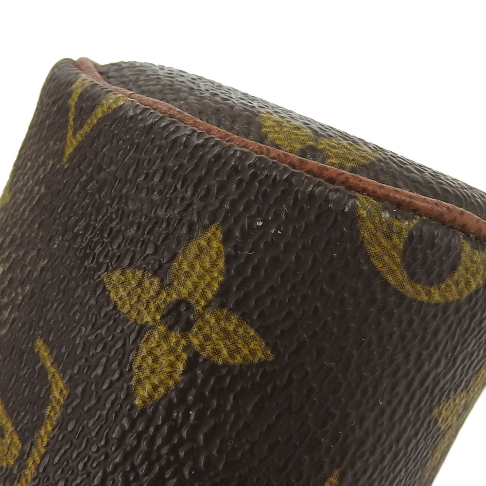 LOUIS VUITTON Pouch M51385 Monogram Brown Cylindrical pouch Papillon Women Used Authentic