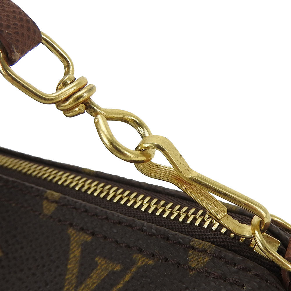LOUIS VUITTON Pouch M51385 Monogram Brown Cylindrical pouch Papillon Women Used Authentic