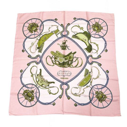 HERMES scarf silk pink Carre90 Women Used Authentic