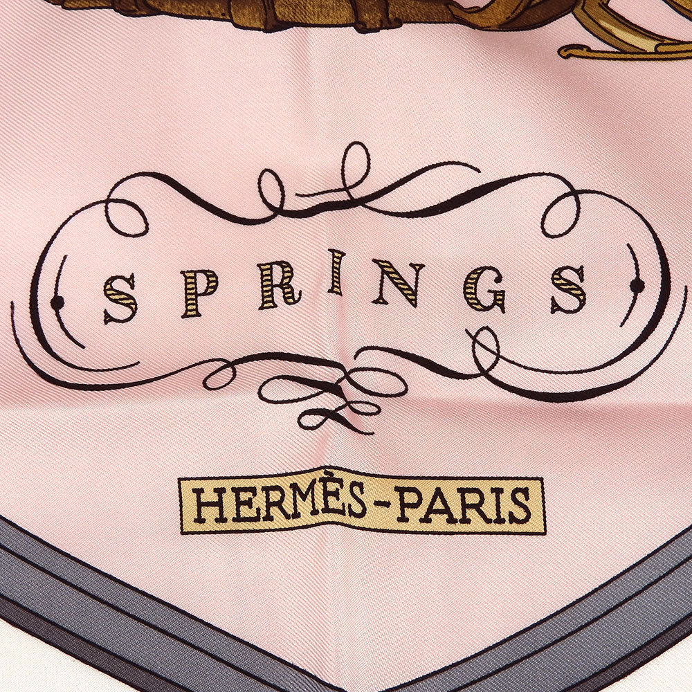 HERMES scarf silk pink Carre90 Women Used Authentic